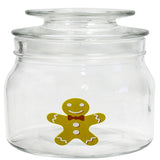 Jar Glass 600ml Gingerbread