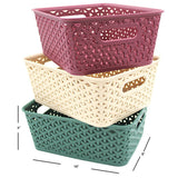 Weave Basket Dimensions 10"x8" Color Black/green/violet