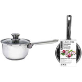 Stainless Steel/Glass Sauce Pan 1.2L/1.25Qt