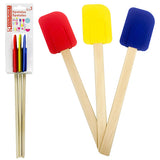 11" Silicone Spatula 3Pk Color Yellow/Red/Blue
