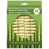 Bamboo Cloth Pegs 24Pk
