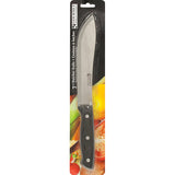 7" Stainless Steel Butchers Knife Color White Plastic/Black Handle