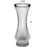 Vase Glass Slim Tapered 9"