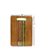 Bamboo Cutting Board with Silicone Rim Holder Dimensions 8"x11" Color Green
