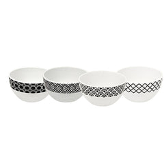 4 Bowls w/Assorted Optic Decals Dimensions 5.5"