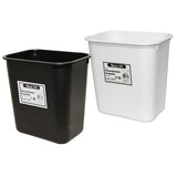 Wastebasket Assorted Colors Size 12.8l Dimension 11.6"x9.8"x6" Color Black/white