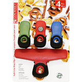 Soft Grip Magnetic Bag Clips 4PC Assorted Colors