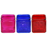 Vase Glass Square Colors 3 Assorted Colors