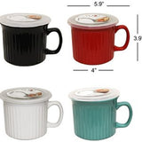 Soup Mug w/ Ventilated Lid 20oz Dimension 5.9"x3.9"x4" Color Assorted Colors
