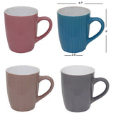Ribbed Mug 12 oz Color Assorted Colors