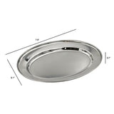 Stainless Steel Oval Platter Dimensions 8"x8"x1"