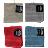 Dish Hand Towel w/Border Dimensions 15" x 26" Color Red/Blue/Grey/Stone