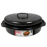 Oval Enamel Roaster with Cover 13lb