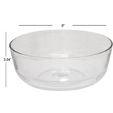Glass Serving Bowl 9" diameter