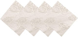 Napkins 21"x21"  Fabric 6.4 oz. 100% Spun Filament Polyester "Damask Leaf" color: IVORY 60/ Pack