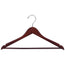 Walnut/ Cherry Finish Suit Hangers with wooden bar Hotel guest closets 24's Pack