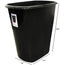 Rectangular Waste Basket Size 38L Color Black Packing 6's/Box