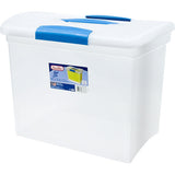 Large Show-off Container with Blue Handles Color Blue