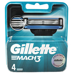 GILLETTE Mach 3 4 Count Blades New Pack 10X20