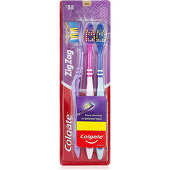 COLGATE Toothbrush Medium 3CT Zig-Zag