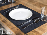 Placemats Lattice 15"x21"Fabric 100% Poly "Milliken" color Dark 30/ Pack