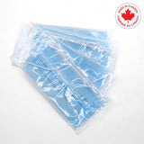 Medical Masks Level 3 BLUE Ear Loops 3PLY Individually Wrapped 50's/ box (MADE IN CANADA Lic#14804)