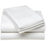 T-250 Premium Percale Plain Cotton-Poly Flat Sheets QUEEN 92"x120" Color White