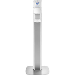 PURELL Messenger ES8 Silver Panel Floor Stand with Dispenser Color White/Siver 