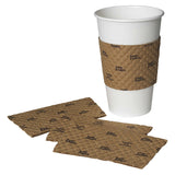 Sleeves Java Jacket Fits 10 - 24oz Paper Hot Cup ( Corrugated Kraft Plain ) 