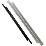 8'' PLA Straw Black with Individually Printed & Paper Wrapped ( 100% Compostable ) 