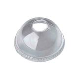 PET Dome Lid with Round Hole for 8oz,9oz & 10oz PET Clear Cold Cups (78mm) 