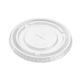 PET Flat lid with X Slot for 12oz - 24oz PET Clear Cold Cups (98mm) 
