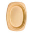 9'' X 6.5'' Sugarcane Fibre Natural Kraft Oval Plate (100% Compostable & Recyclable) 1000 unit/Pack
