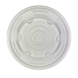 CPLA Compostable Vented Lid for 8oz Paper Soup Bowl ( 100% Compostable ) 