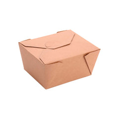#1 Kraft Paper Food Container 5" x 4 1/2" x 2 1/2"