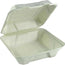 10'' x 10'' x 3'' Sugar Cane Clamshell ( White ) 100% Compostable 200/Pack