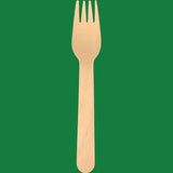 6'' Wooden Fork ( 100% Compostable ) 