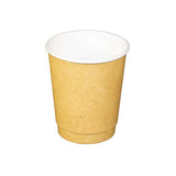 8oz PLA ( Kraft ) Double Wall Paper Cup ( 100% Compostable ) 