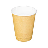 12oz PLA ( Kraft ) Double Wall Paper Cup ( 100% Compostable )