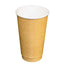 16oz PE Lined 90mm (Kraft) Double Wall Paper Cup (Recyclable) 400 unit/Pack