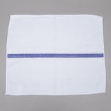 Bar Towels Ribbed Terry 100%Cotton size 16"x 19" #32oz. color: WHITE with BLUE Stripe