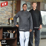 Premium Colored Chef Coat Poly/Cotton Twill Long Sleeve with Sleeve Pocket w/Matching Plastic Button Closure Available sizes XS-XL  (Sold as 6's/ Pack)