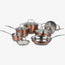 10 pc CuisinArt Classic Collection® Stainless Steel Metallic Copper Cookware Set 2/Pack
