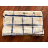 Dish Cloth 100% cotton Waffle weave size 28"x 18" color: BLUE Stripes