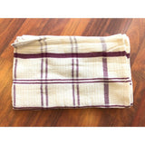 Dish Cloth 100% cotton Waffle weave size 28"x 18" color: BURGUNDY Stripes