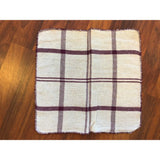 Tea Towel 100% cotton Waffle weave size 12"x 12" color: BURGUNDY Stripes