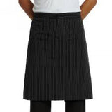 Standard Bistro Apron design Gangster Style 2 Pocket color BLACK whit WHITE stripe