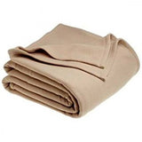 QUEEN size 90"x90" Plush Fleece Blankets color Tan universal hospitality use