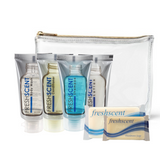 Travel Bath Toiletory Kit FreshScent 6 items count in Zipper Vinyl Bag