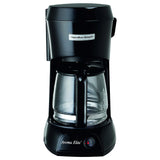 Hamilton Beach 4 Cup Coffee Maker, Auto Shut Off, Swing Out/Lift Off Brew Basket, Black w/ Stainless Steel Carafe